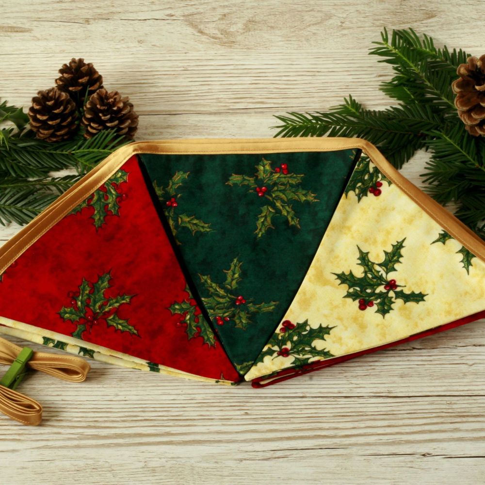 Traditional Christmas Decoration: Holly Banner