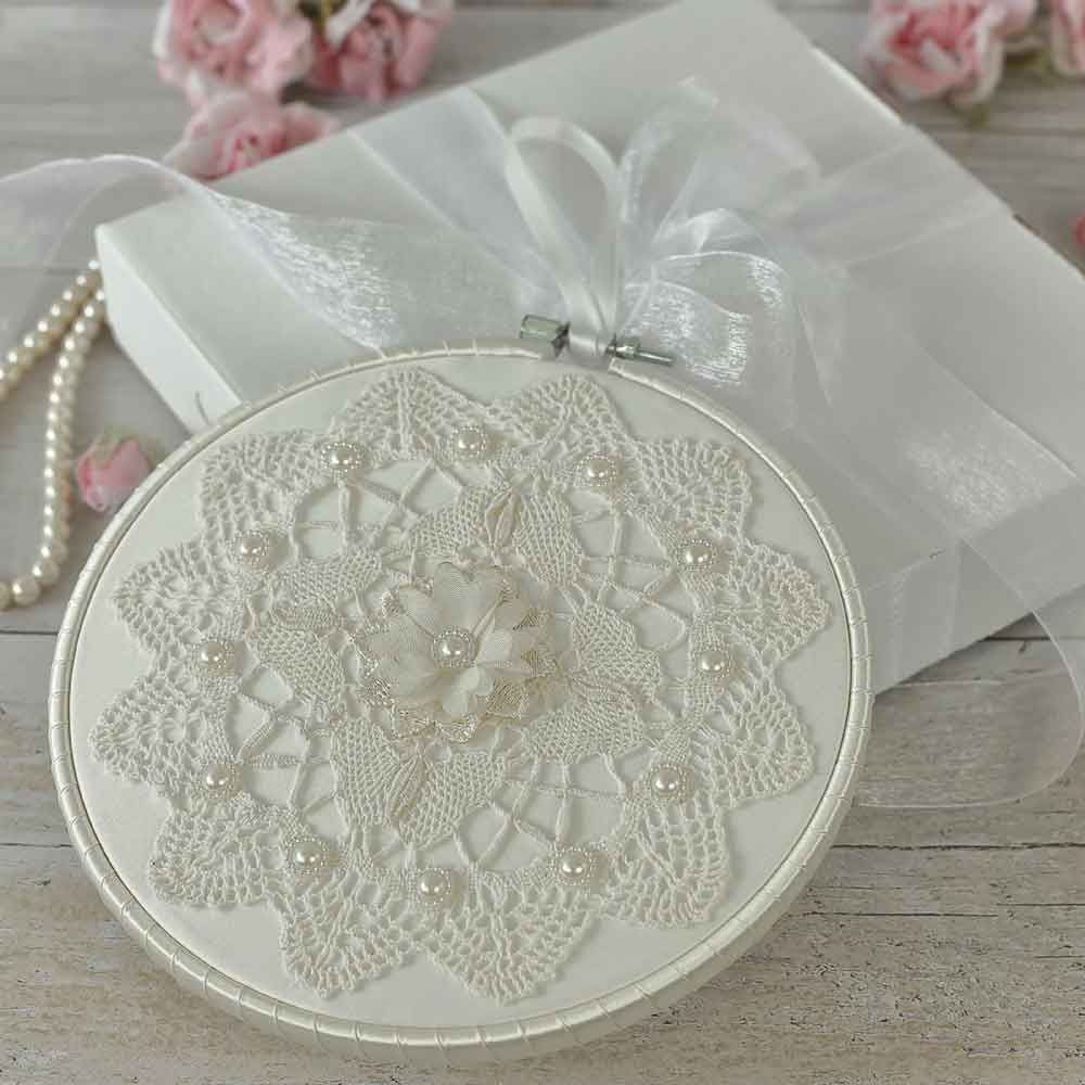 Vintage Doily Embroidery Hoop