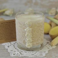 <!-- 002 -->Cream Candle: 13th Anniversary Gift