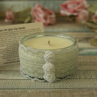 <!-- 010 -->White Candle: Shabby Chic Gift