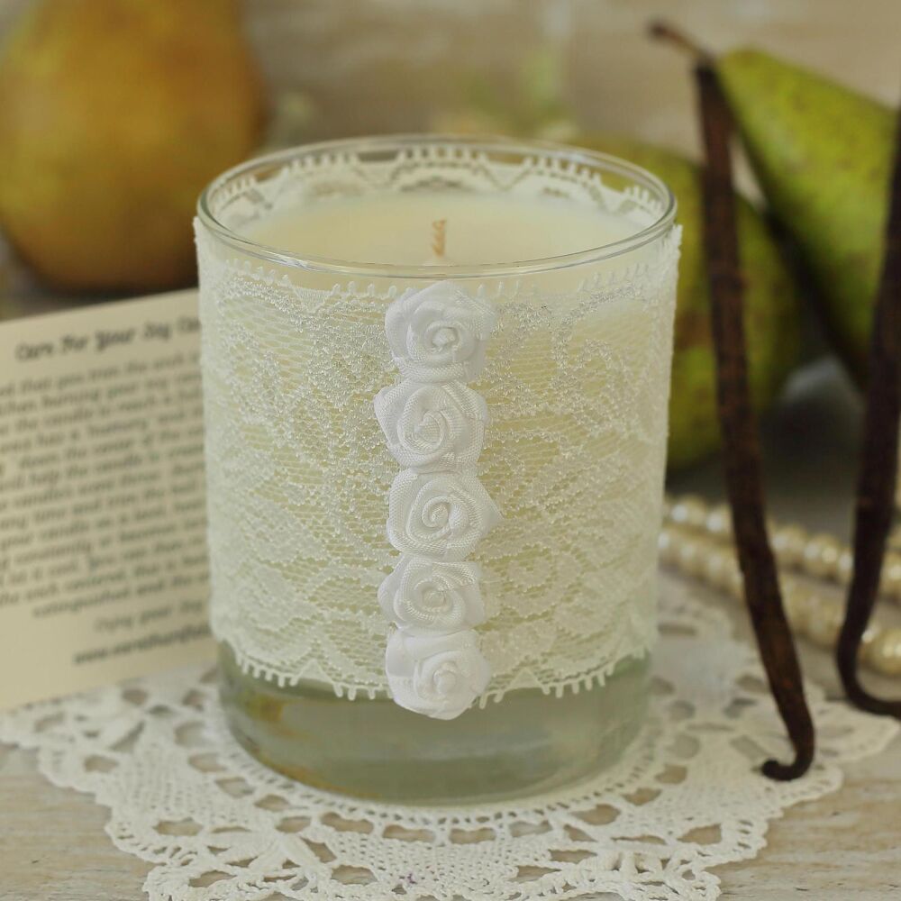 <!-- 001 -->White Candle: 13th Wedding Anniversary Gift