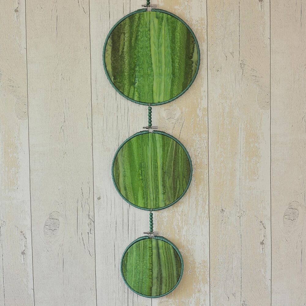 Green Wall Art: Hanging Fabric Decor