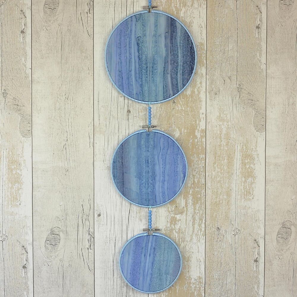 <!-- 010 -->Blue Wall Decoration: Hanging Hoops