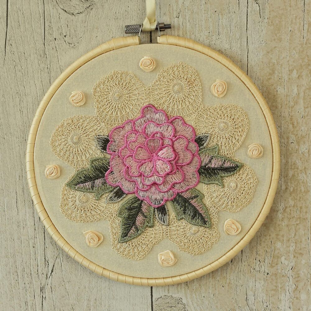 Floral Art: Embroidery Hoop Hanging