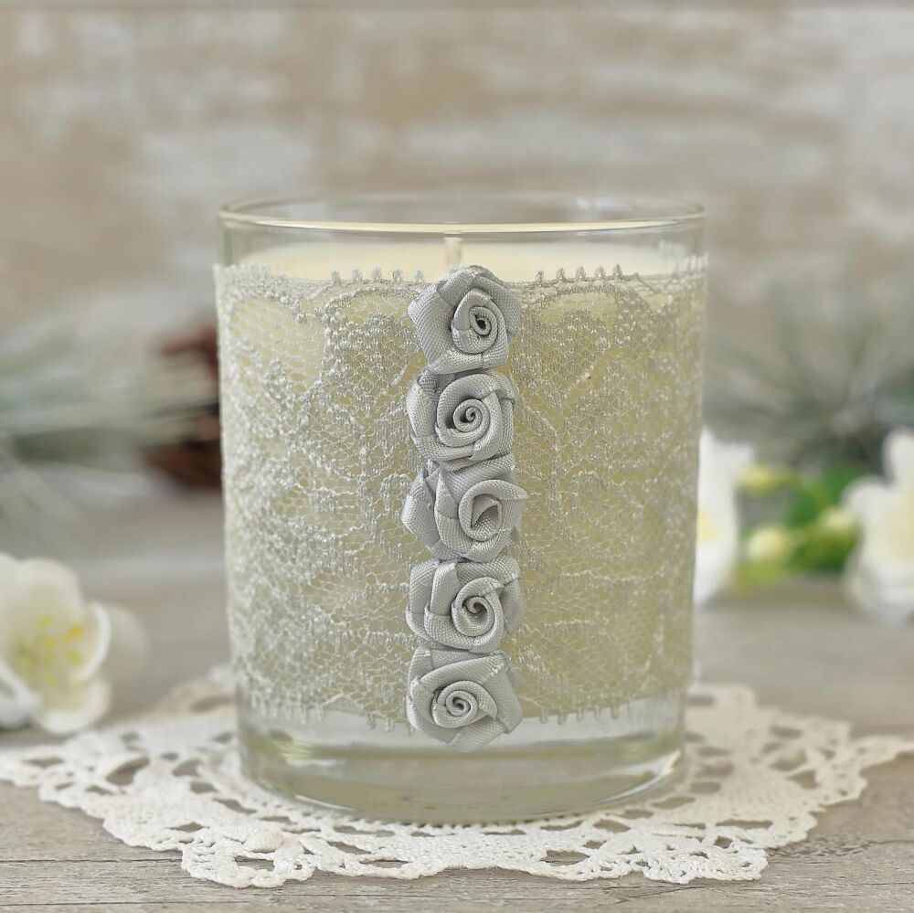 Grey Candle: 25 Wedding Anniversary Gift