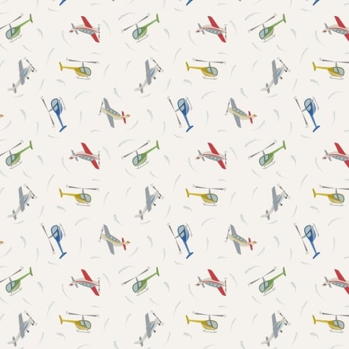 <!--4171-->Lewis & Irene - Small Things on the Move Planes on White, per fa