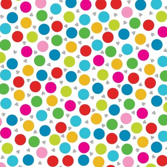 <!--5363-->Studio E - Must Love Dogs - Spots and Hearts on White, per fat q