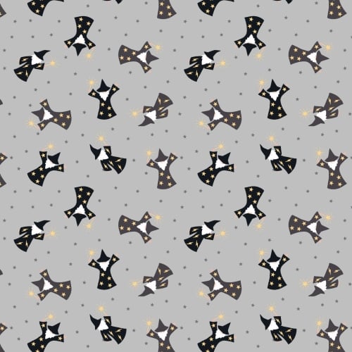 <!--4244-->Lewis & Irene - Small Things Magical Wizards on Grey (With gold