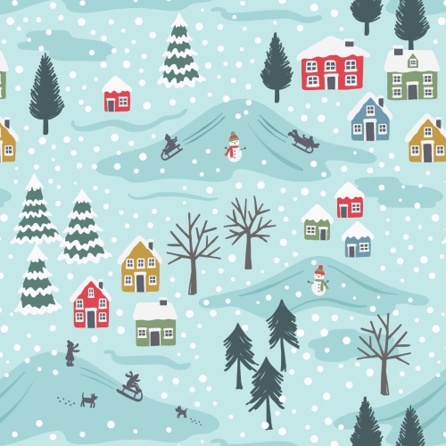 <!--9086-->Lewis & Irene - Snow Day On Icy Blue (with pearlescent detailing