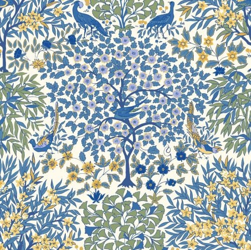 <!--7008-->Liberty Of London - Orchard Garden - Pheasant Forest in Blue (X)