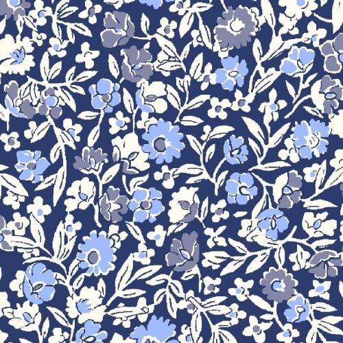 <!--7016-->Liberty Of London - Orchard Garden - Primula Dawn in Blue (x), p