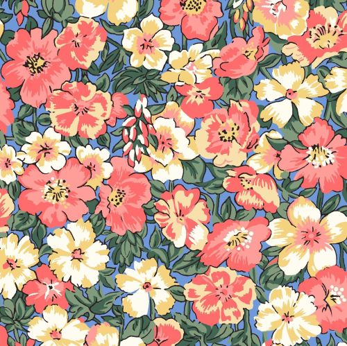 <!--7021-->Liberty Of London - Orchard Garden - Peach Bloom in Coral Pink (