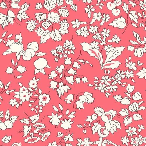 <!--7023-->Liberty Of London - Orchard Garden - Fruit Silouette in Coral P