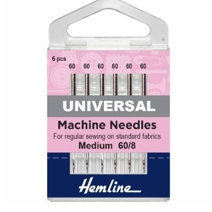  <!--   009 -->Hemline Sewing Machine Needles - Universal - Extra Fine 60/8