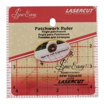  Sew Easy - Acrylic Patchwork/Quilting Ruler - Square - 4.5in x 4.5in