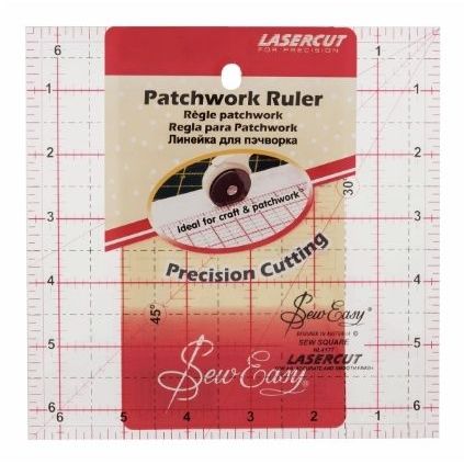  <!--   048-->Sew Easy - Acrylic Patchwork/Quilting Ruler - Square - 6.5in 