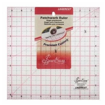  Sew Easy - Acrylic Patchwork/Quilting Ruler - Square - 9.5in x 9.5in