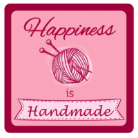<!--9905--> Sewing Themed Coaster - 'Happiness is Handmade'