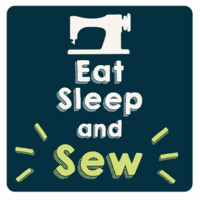 <!--9908--> Sewing Themed Coaster - 'Eat Sleep and Sew'
