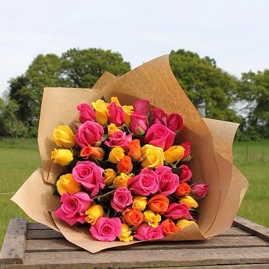 Bright Rose Bouquet - Small 