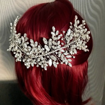 Matilda full crystal vine headpiece.