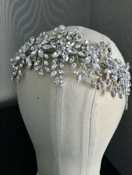 Elegant Catherine Crystal Bridal Headpiece.