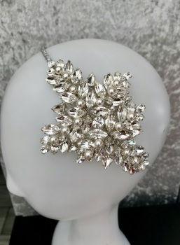 Preciosa crystal leaf headband.