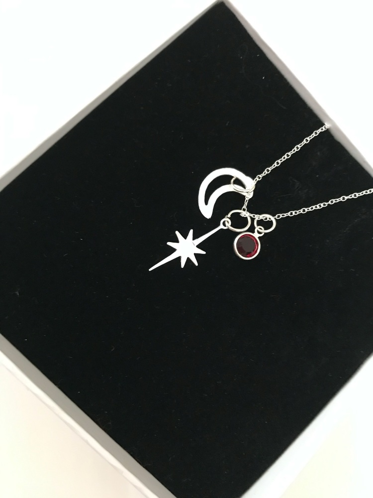 Birthstone Gold Plated Mandela Necklace.