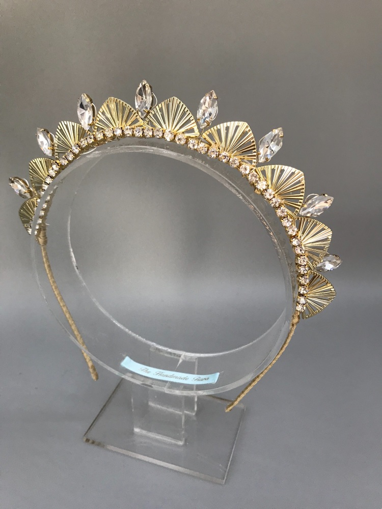 Art Deco Petite Sunrise Halo Tiara.