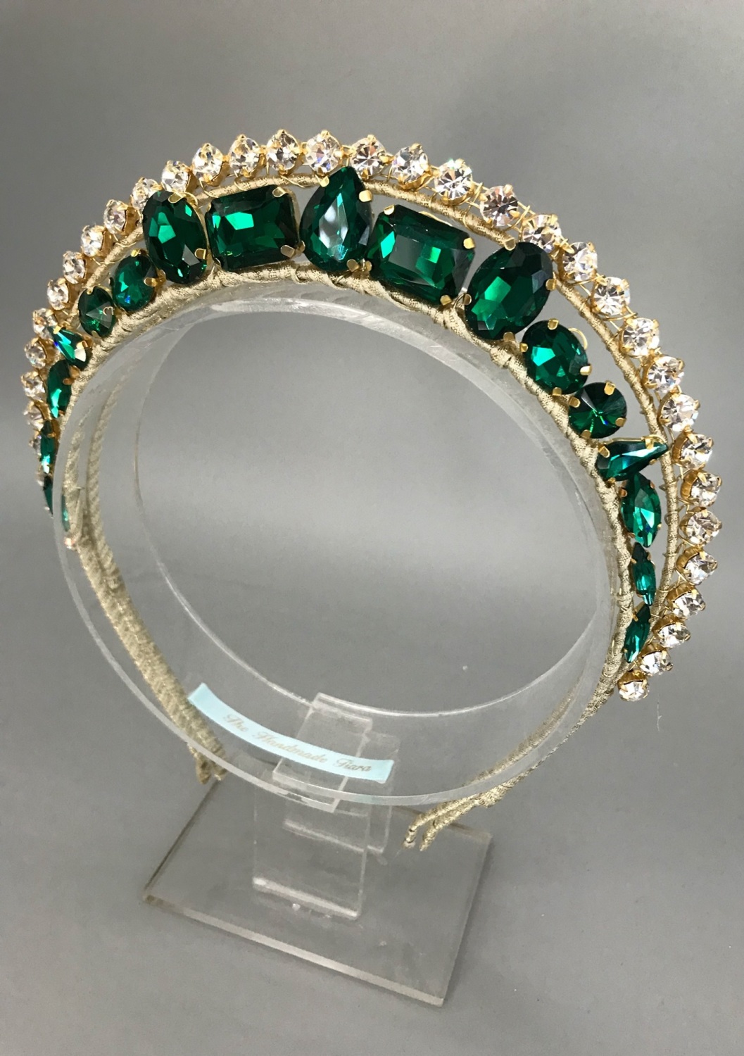 Betty Emerald Green headband with halo.