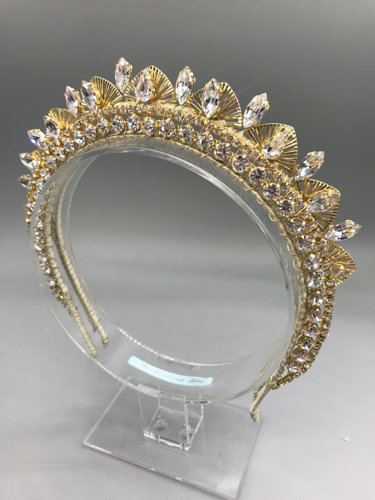 Gold Bridal Crown Headband