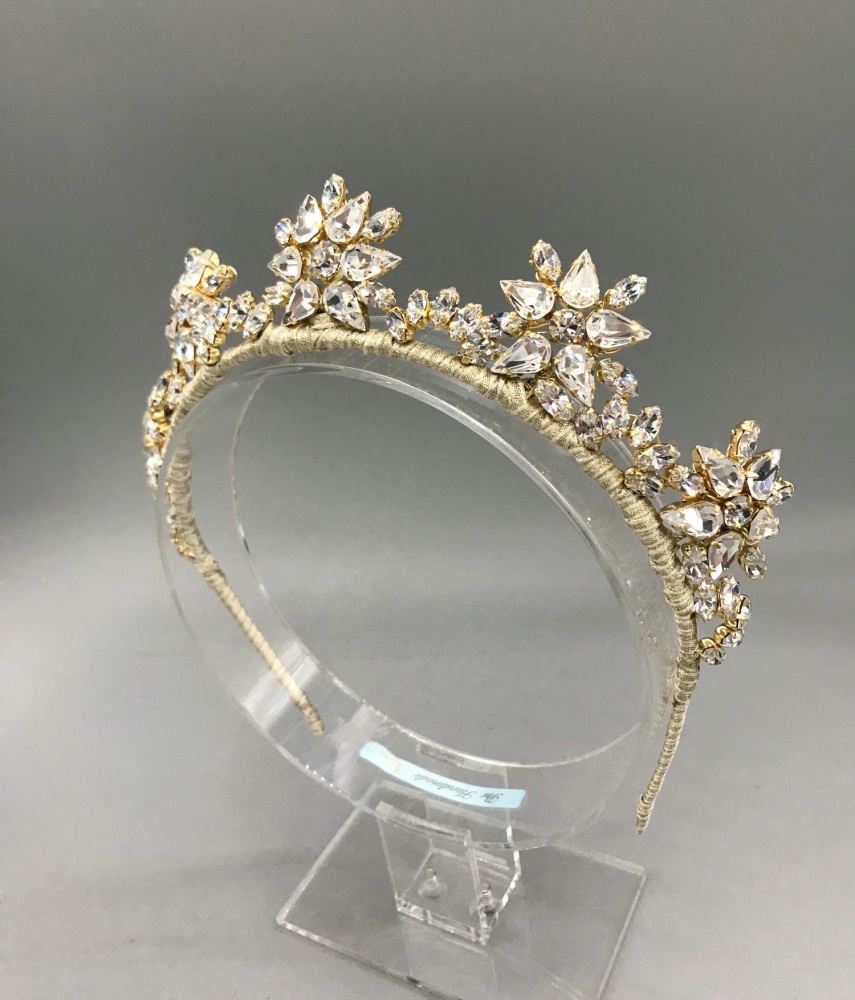 Gold Bridal Crown Headband -
