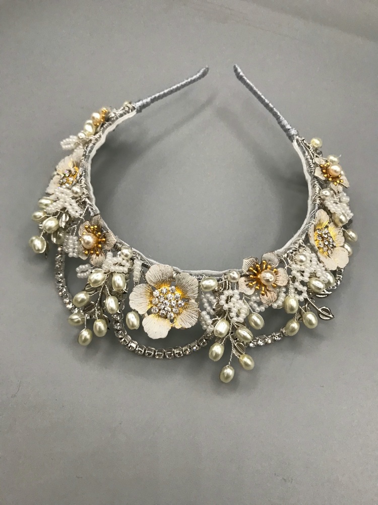 Gold Wilderness Bridal Crown headband