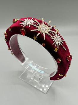 Red and gold star jewelled headband.