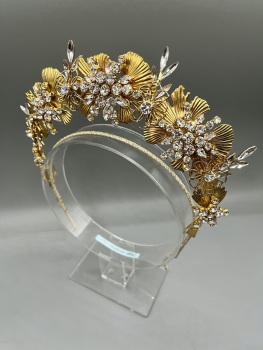 Gold Celestial Bridal Halo Crown Headband