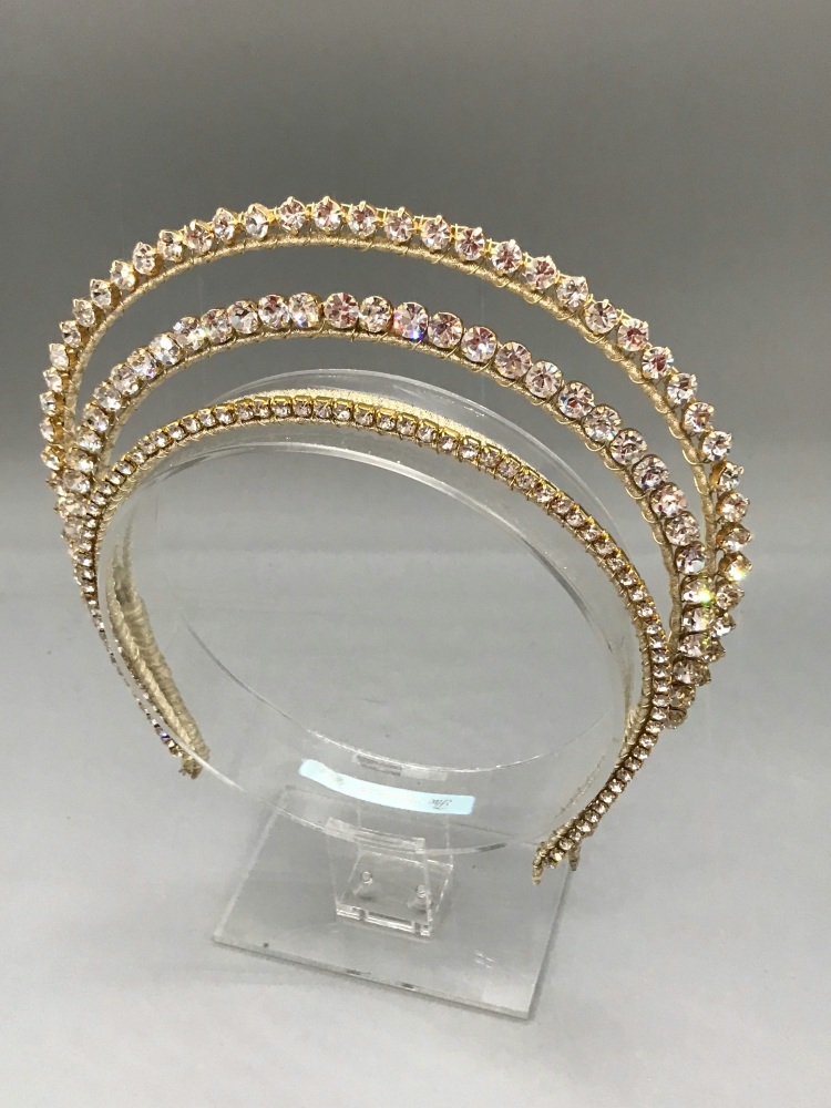 Gold Bridal crown headband -