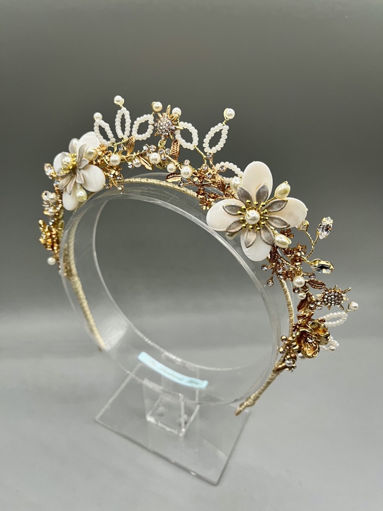 Flowers and Stars bridal headband