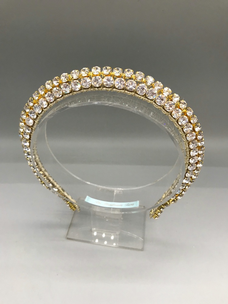 Gold Bridal crown headband -