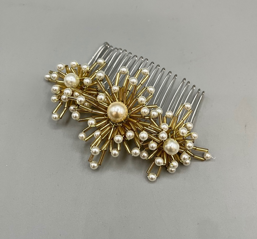 Golden Deco Hair Slide