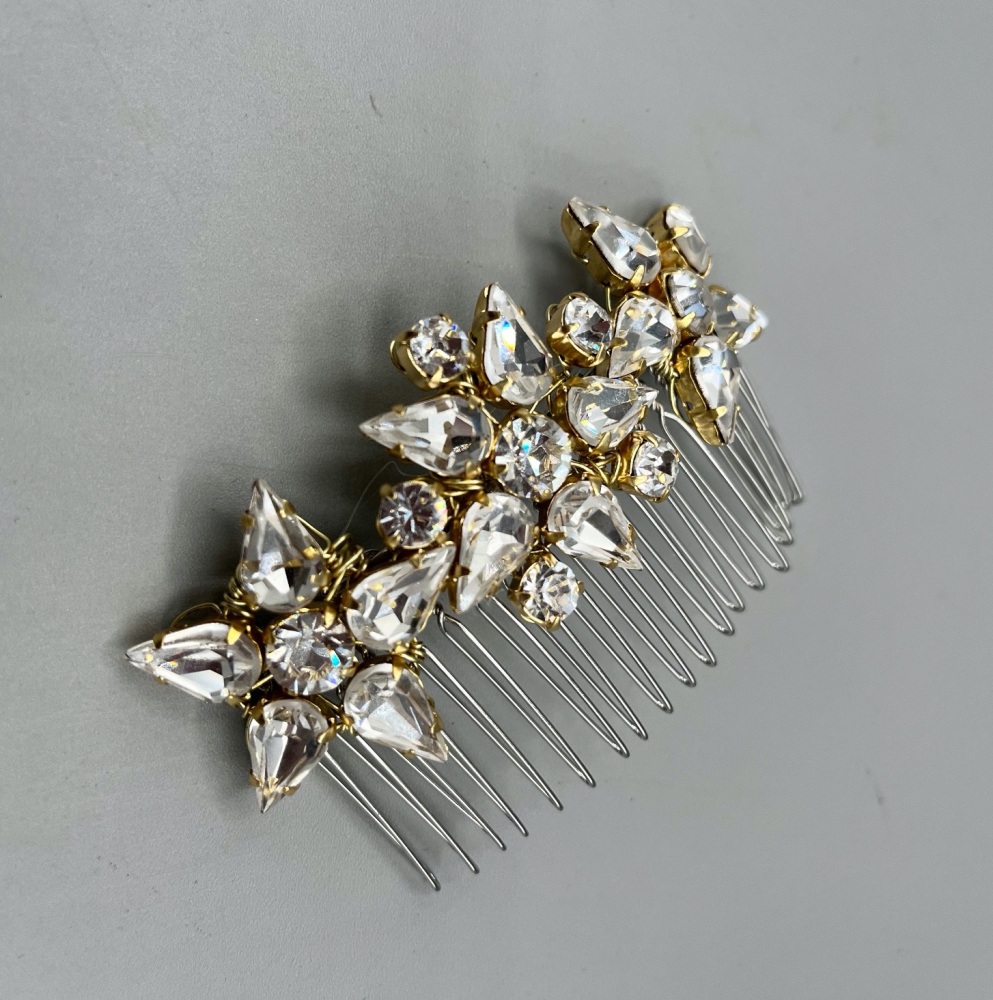 Gold  Stars bridal hair slide