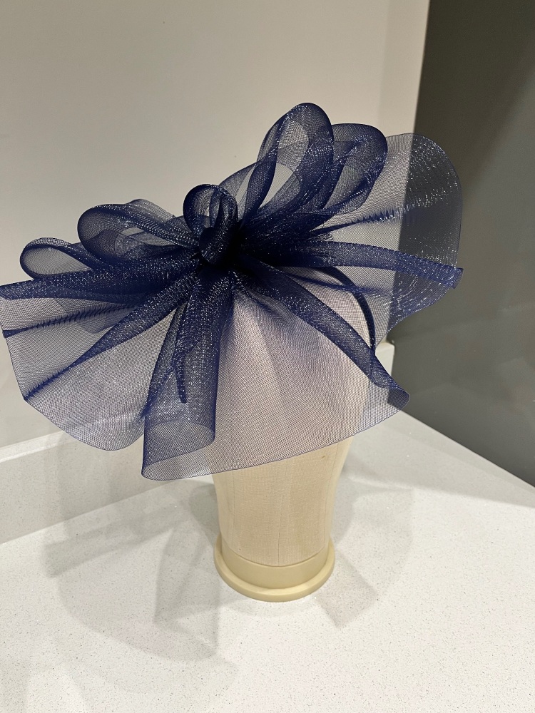 NAVY  Bow fascinator Headband
