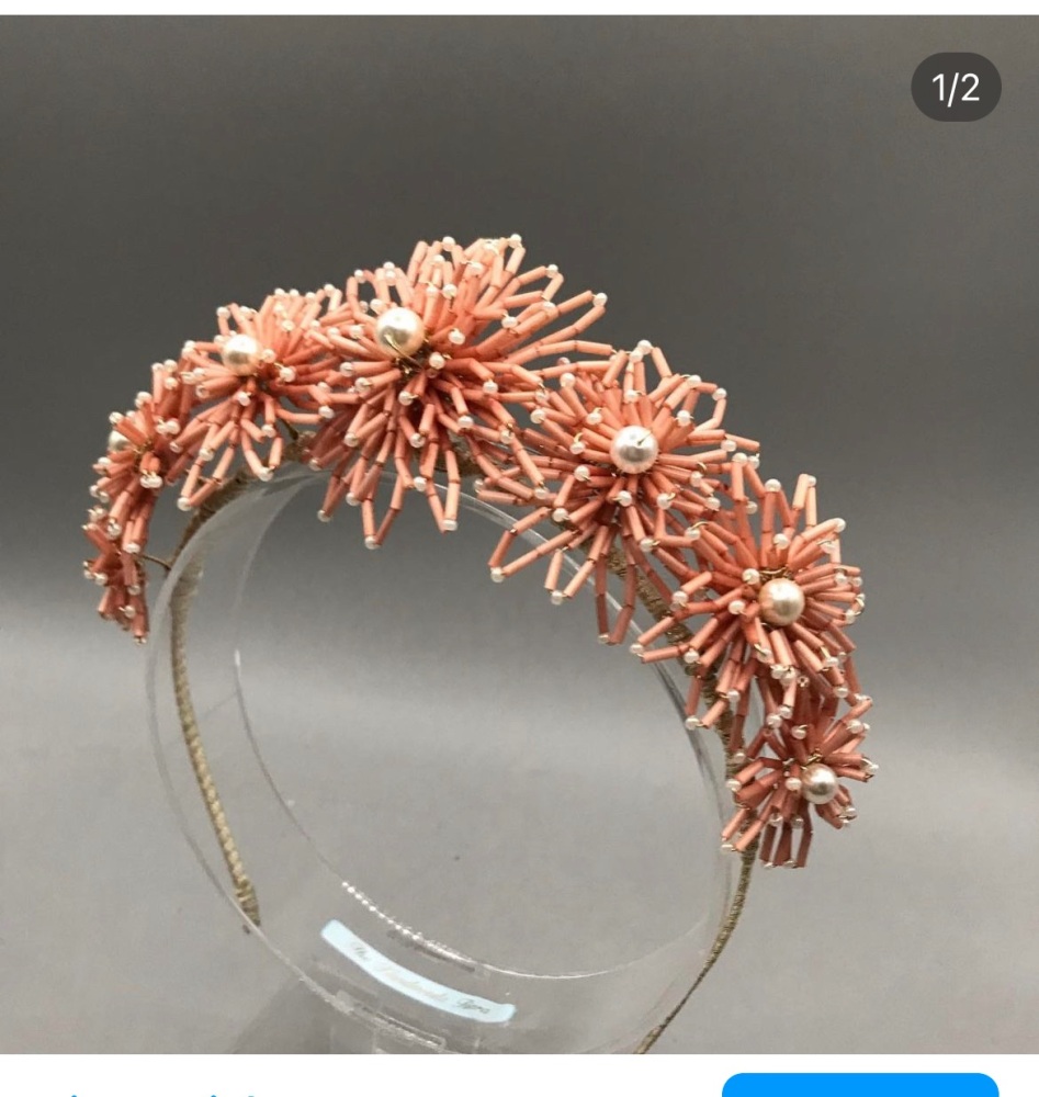 Dusky Pink Flower Headband