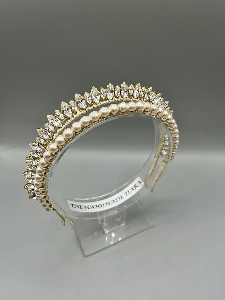 Aya pearl mini halo headpiece