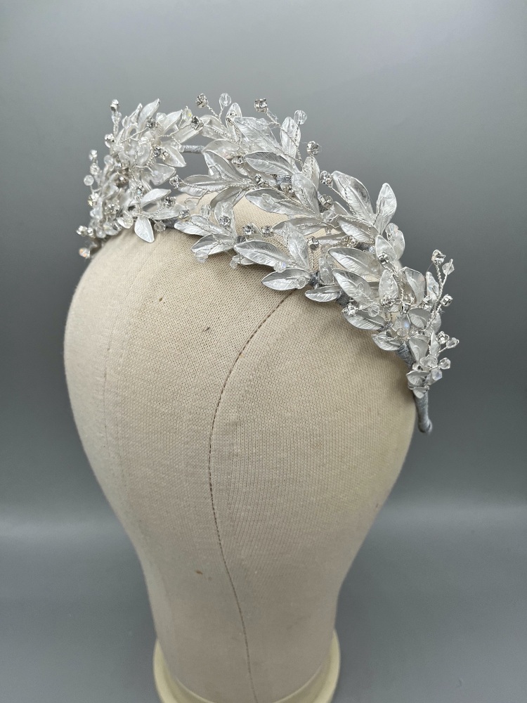Kate Silver Leaves Headpiece, Crown Tiara