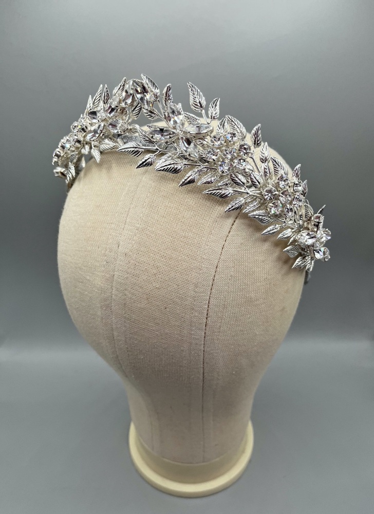 Catherine silver leaves headpiece, Crown Tiara