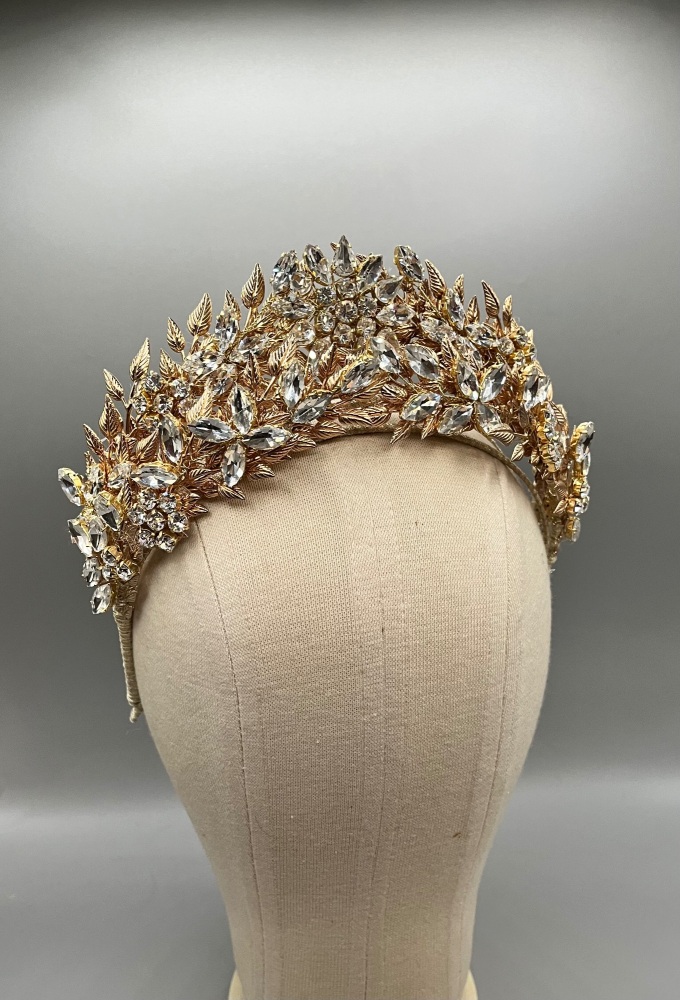 Catherine Gold leaves headpiece, Crown Tiara