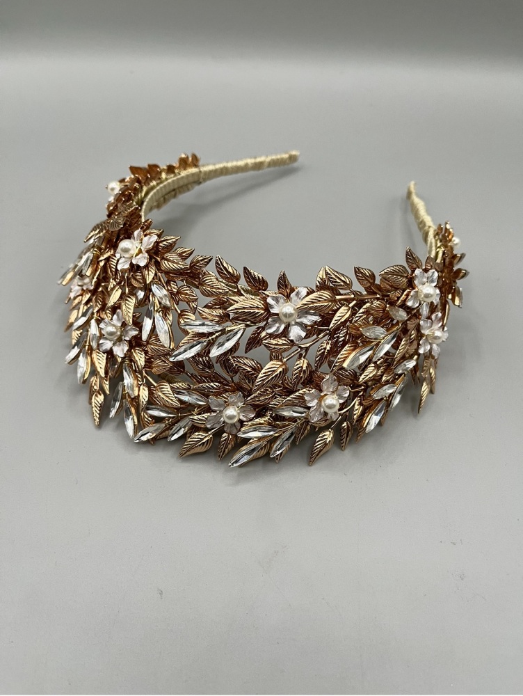 Catherine Gold leaves headpiece, Crown Tiara