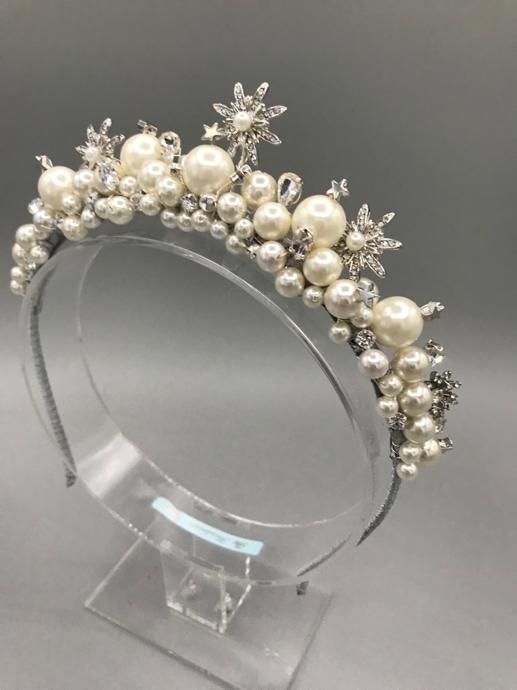 clustered pearl celestial headpiece