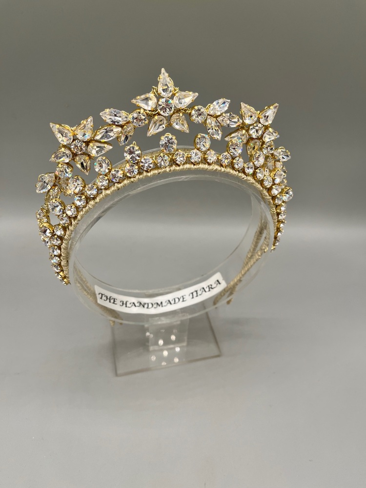 Antique Style Gold Sparkle Celestial Tiara