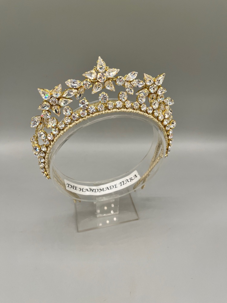 Antique Style Gold Sparkle Celestial Tiara